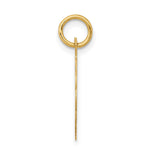 14K Boy Head on .013 Gauge Engravable Scalloped Disc Charm, 24 x 16mm view