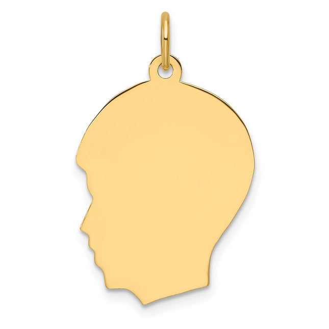 14K gold engravable charm