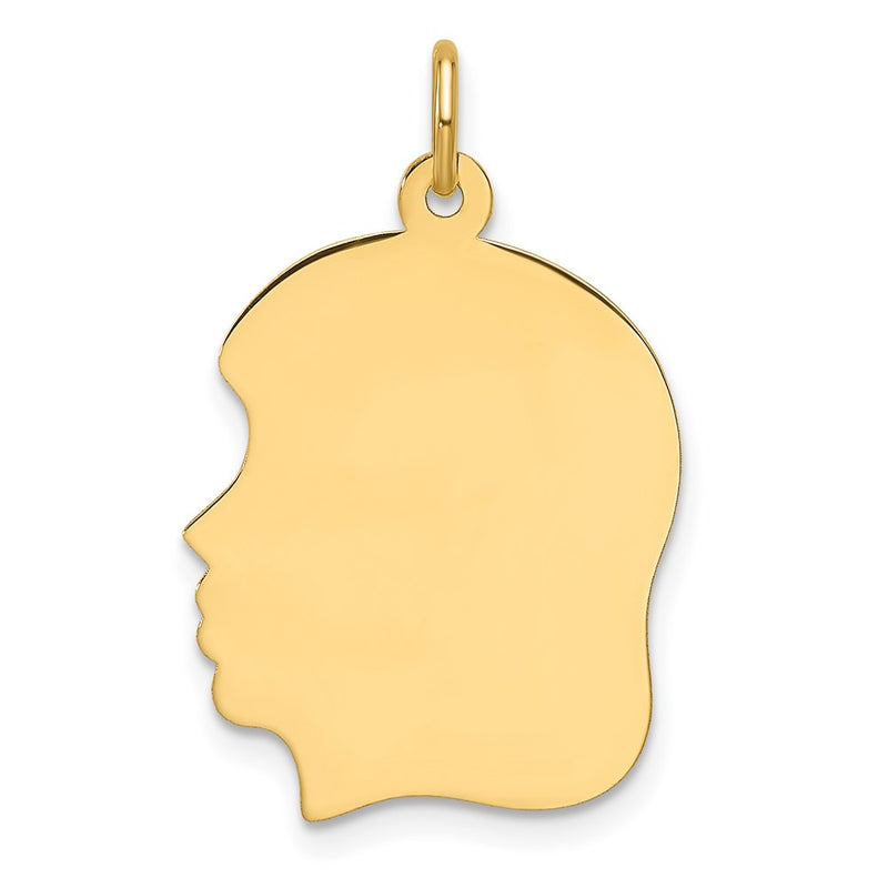 14K gold engravable charm