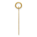14K Plain Medium .013 Gauge Facing Left Engravable Girl Head Charm, 26.4 x 17.5mm view