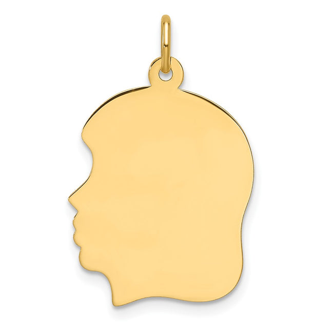 14K gold engravable charm