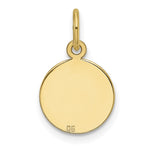 14K Plain .018 Gauge Circular Engravable Disc Charm, 16.2 x 10.6mm view