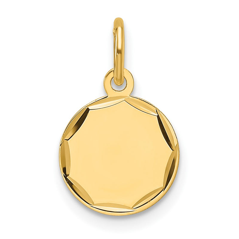 14K gold disc charm