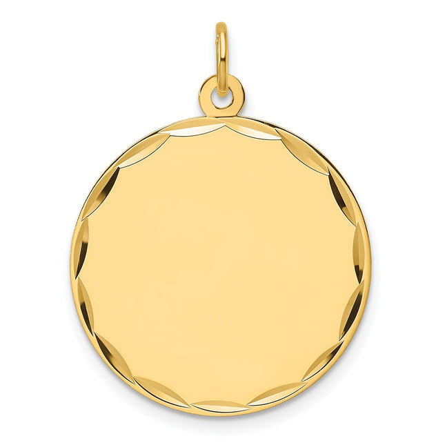 14K gold disc charm