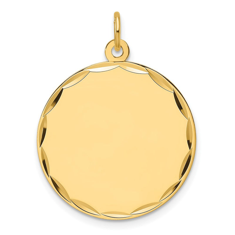 14K gold disc charm