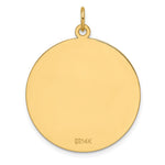 14K Etched .013 Gauge Engravable Round Disc Charm, 31.3 x 26.6mm view