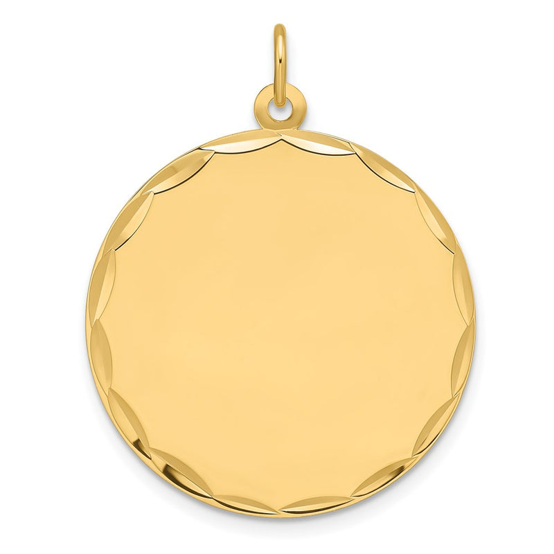 14K gold disc charm