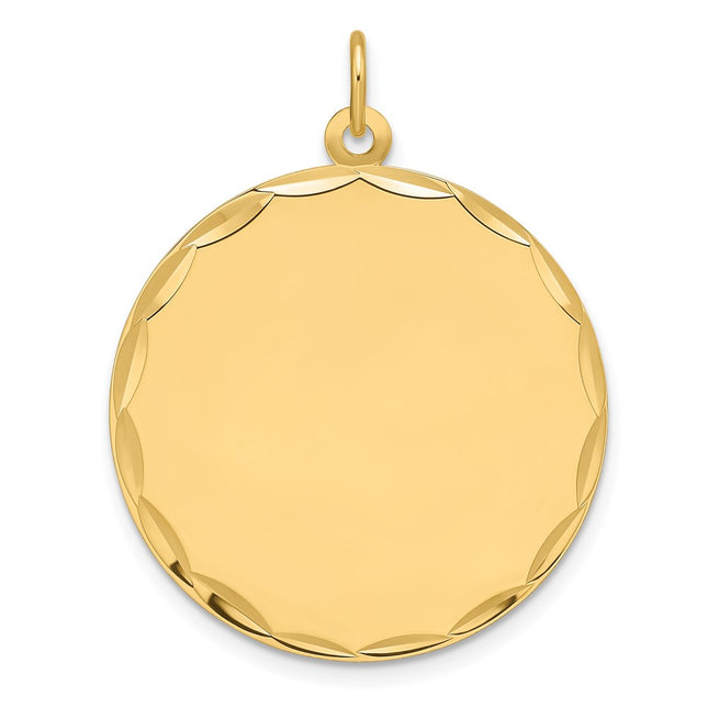 14K gold disc charm