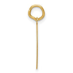 14K Plain .013 Gauge Engravable Round Disc Charm, 21.5 x 15.8mm view