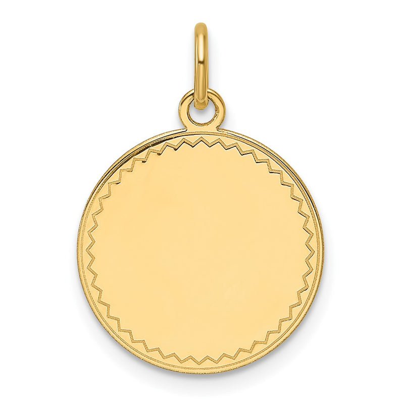 14K gold disc charm