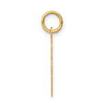 14K Girl Head on .013 Gauge Engravable Scalloped Disc Charm, 21 x 15mm view