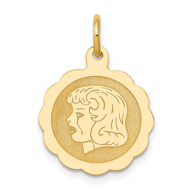 14K gold disc charm