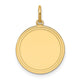 14K Plain .013 Gauge Engravable Round Disc Charm, 21.2 x 15.5mm