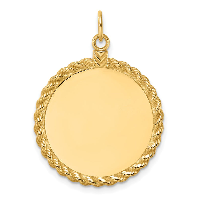 14K gold disc charm