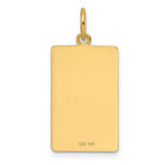 14K Patterned .013 Gauge Engravable Dog Tag Disc Charm, 26.5 x 12.1mm view