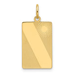 14K Patterned .013 Gauge Engravable Dog Tag Disc Charm, 26.5 x 12.1mm view
