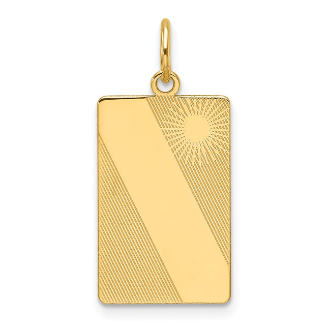 14K gold disc charm