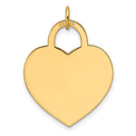 14K Large Engravable Heart Charm, 29.3 x 21.3mm (13) view