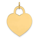 14K Large Engravable Heart Charm, 29.3 x 21.3mm (27) view