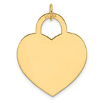 14K Large Engravable Heart Charm, 34 x 24.8mm (13) view