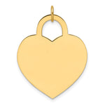 14K Large Engravable Heart Charm, 34 x 24.8mm (11) view