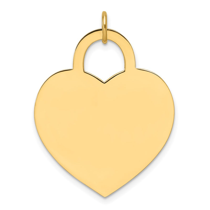 14K gold heart charm