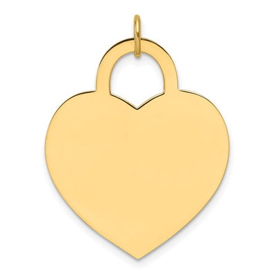 14K gold heart charm