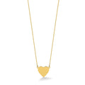 14K Plain .013 Gauge Heart Engravable Disc 18in Necklace, 18.75 x 16.1mm