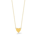 14K Plain .013 Gauge Heart Engravable Disc 18in Necklace, 18.75 x 16.1mm view