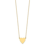 14K Plain .013 Gauge Heart Engravable Disc 18in Necklace, 18.75 x 16.1mm view