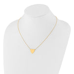 14K Plain .018 Gauge Heart Engravable Disc 18in Necklace, 18.75 x 16.1mm view