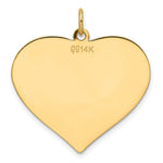 14K Plain .013 Gauge Engravable Heart Disc Charm, 31.3 x 28.9mm view