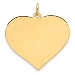 14K Plain .027 Gauge Engravable Heart Disc Charm, 31.3 x 28.9mm view