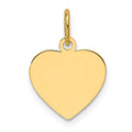 14K Plain .013 Gauge Engravable Heart Disc Charm, 18.3 x 12.2mm