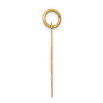 14K Girl Head on .013 Gauge Engravable Scalloped Disc Charm, 24 x 16mm view