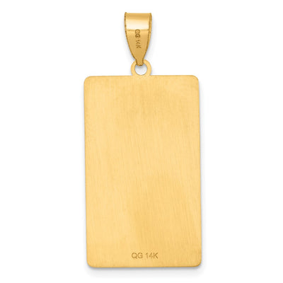 14K Yellow Gold The Fool Tarot Card Pendant