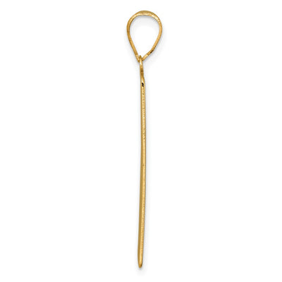 14K Yellow Gold The Emperor Tarot Card Pendant