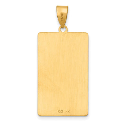 14K Yellow Gold The Emperor Tarot Card Pendant