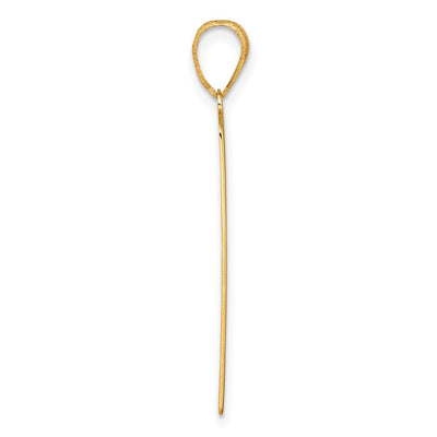 14K Yellow Gold The Lovers Tarot Card Pendant