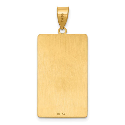 14K Yellow Gold The Chariot Tarot Card Pendant