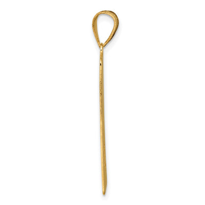 14K Yellow Gold Strength Tarot Card Pendant