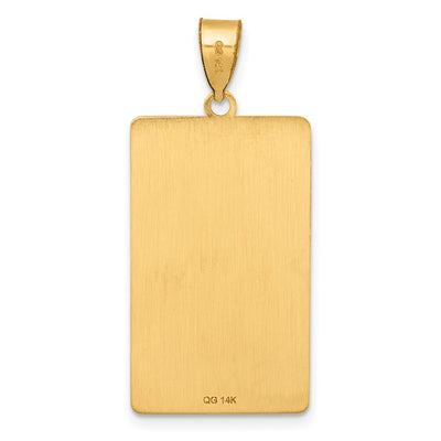 14K Yellow Gold Strength Tarot Card Pendant