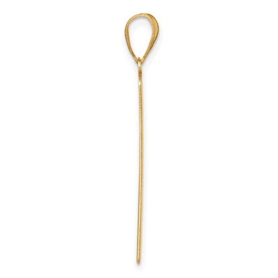 14K Yellow Gold The Hermit Tarot Card Pendant