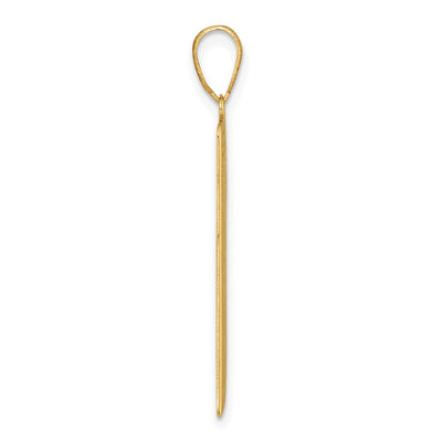 14K Yellow Gold The Hanged Man Tarot Card Pendant