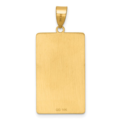 14K Yellow Gold The Hanged Man Tarot Card Pendant