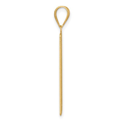 14K Yellow Gold Death Tarot Card Pendant