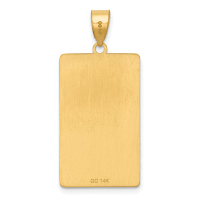 14K Yellow Gold Death Tarot Card Pendant