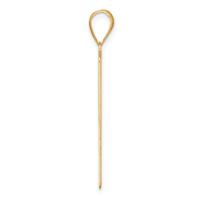 14K Yellow Gold The Moon Tarot Card Pendant