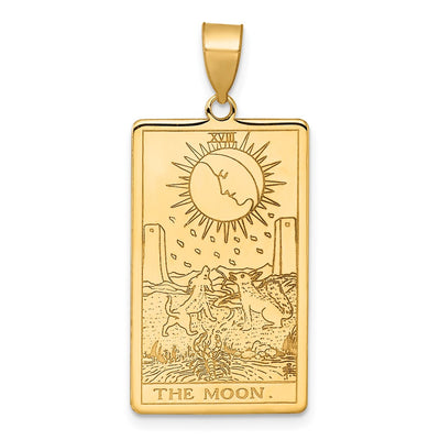 14K yellow gold moon pendant