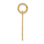 14K Boy Head on .018 Gauge Engravable Scalloped Disc Charm, 21 x 15mm view